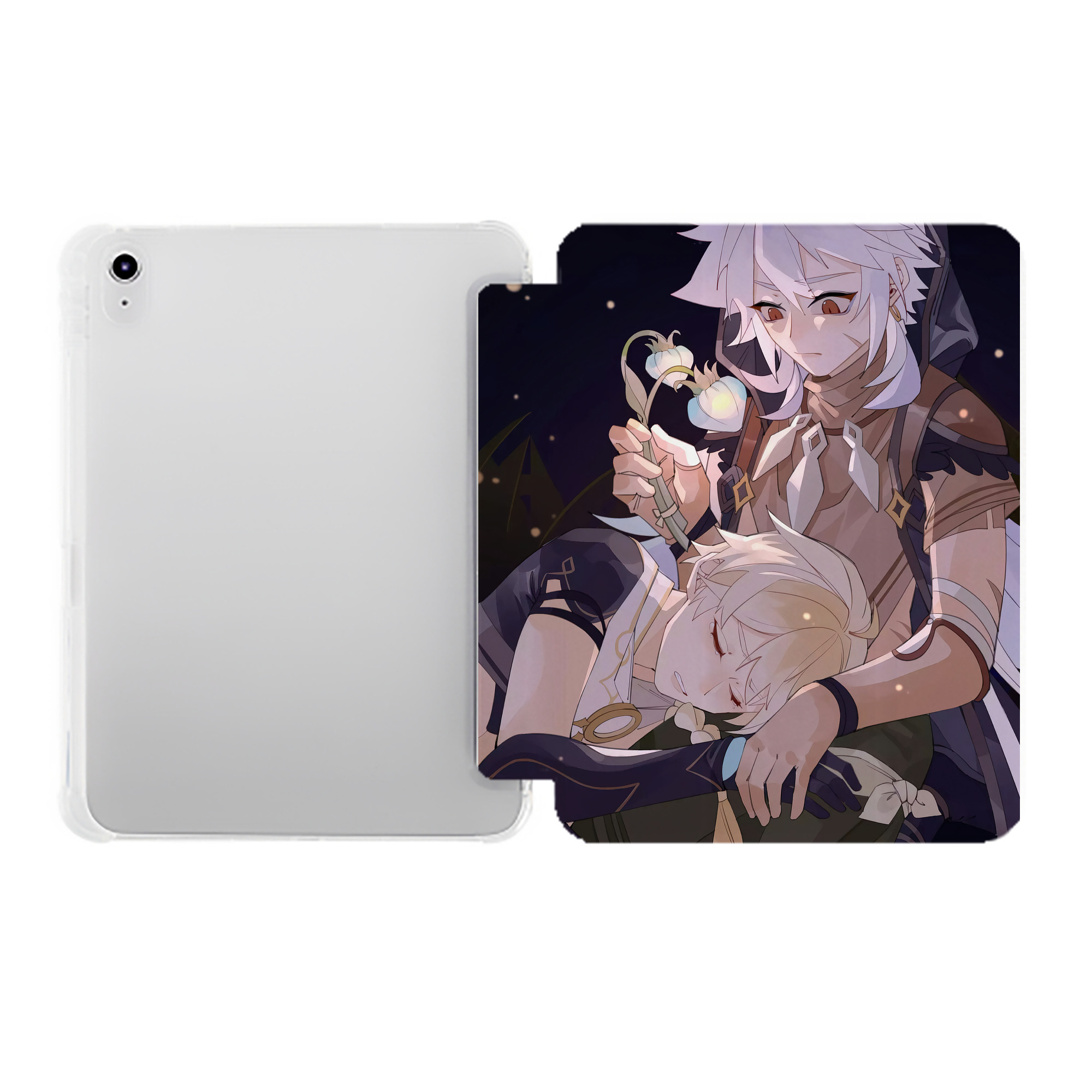 げんし神 genshin IPad ケース ペン収納付き 三つ折りスタンド PUレザー×シリコン 対応機種9.5/10.5/10.9インチ